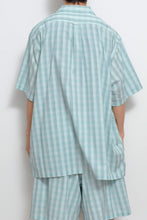 画像をギャラリービューアに読み込む, CHECK OPEN COLLAR S/S SH_BLUE CHECK/02 size