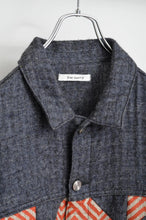 画像をギャラリービューアに読み込む, HERRINGBONE LINEN WOOL QUILTED WORK BLOUSON