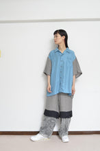 Load image into Gallery viewer, OPEN COLLAR SH_GRAY LINEN