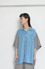 Load image into Gallery viewer, OPEN COLLAR SH_GRAY LINEN