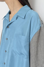 Load image into Gallery viewer, OPEN COLLAR SH_GRAY LINEN