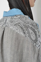 Load image into Gallery viewer, OPEN COLLAR SH_GRAY LINEN