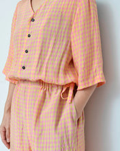 画像をギャラリービューアに読み込む, SHORT SLEEVE JUMP SUIT / PNK CHECK / 00 size
