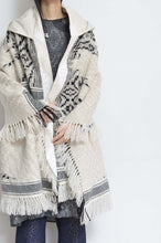 画像をギャラリービューアに読み込む, tsutae SHAWL HOODIE_SHUMAG / OFF WH×BLK