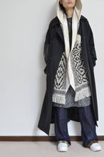 Load image into Gallery viewer, DENIM SLEEVE TRENCH COAT/BLK/02