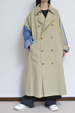 Load image into Gallery viewer, DENIM SLEEVE TRENCH COAT/BEG/02