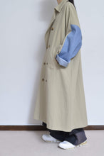 Load image into Gallery viewer, DENIM SLEEVE TRENCH COAT/BEG/02