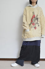 Load image into Gallery viewer, SWITCHING KNIT HOODIE(PRINT) 01/OFF WHITE_X