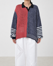 画像をギャラリービューアに読み込む, PANEL L/S POLO / SUMMER KNIT/02 size_A