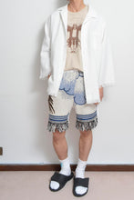 画像をギャラリービューアに読み込む, WHT FRINGE RUG SHORTS_02size
