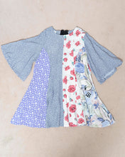 画像をギャラリービューアに読み込む, Mixed pattern panel dress_B