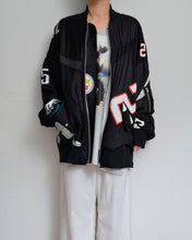 Load image into Gallery viewer, CUT UP MA-1 / FOOTBALL T / BLACK / 02 size