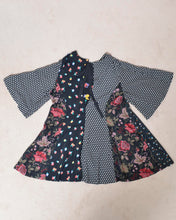 画像をギャラリービューアに読み込む, Mixed pattern panel dress_C