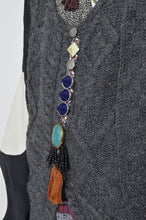 Load image into Gallery viewer, KNIT BIJOUX TANK-TOP/GRY