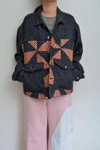 画像をギャラリービューアに読み込む, HERRINGBONE LINEN WOOL QUILTED WORK BLOUSON
