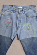 Load image into Gallery viewer, SWITCHING DENIM PT/Hi_MEGUMU YAMAMOTO_eye&face flower