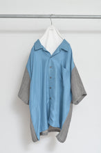 Load image into Gallery viewer, OPEN COLLAR SH_GRAY LINEN