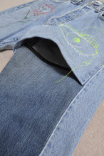 Load image into Gallery viewer, SWITCHING DENIM PT/Hi_MEGUMU YAMAMOTO_eye&face flower