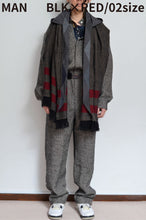 画像をギャラリービューアに読み込む, tsutae SHAWL HOODIE_LINE / RED×BLK