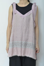 Load image into Gallery viewer, V-NECK TANK_LONG_LINEN 01/PINK
