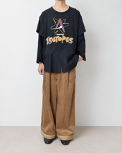 Load image into Gallery viewer, Fake layered T-shirt / BLACK_D