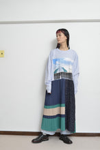 Load image into Gallery viewer, PLEATS OP_PRINT L/ST (02_PUR/PARASOL)