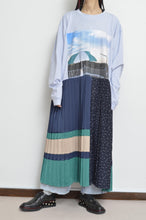 Load image into Gallery viewer, PLEATS OP_PRINT L/ST (02_PUR/PARASOL)