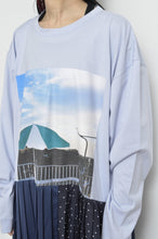Load image into Gallery viewer, PLEATS OP_PRINT L/ST (02_PUR/PARASOL)