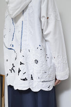 画像をギャラリービューアに読み込む, TABLE CLOTH ZIP-UP HOODIE/WHT/02 size_B