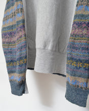 画像をギャラリービューアに読み込む, Sweat × knit switch pullover_E