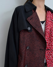 Load image into Gallery viewer, FLORAL TRENCH COAT/BLK/01 size A