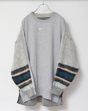 画像をギャラリービューアに読み込む, Sweat × knit switch pullover_H