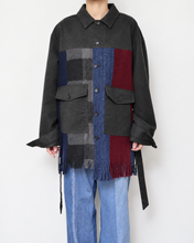 Load image into Gallery viewer, Muffler short blouson / Charcoal_B