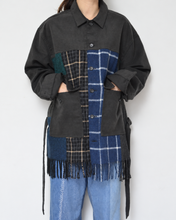 Load image into Gallery viewer, Muffler short blouson / Charcoal_A