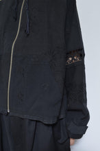 Load image into Gallery viewer, TABLE CLOTH ZIP-UP HOODIE/BLK/01 size