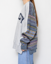 画像をギャラリービューアに読み込む, Sweat × knit switch pullover_E
