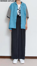 Load image into Gallery viewer, OPEN COLLAR SH_GRAY LINEN
