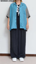 Load image into Gallery viewer, OPEN COLLAR SH_GRAY LINEN