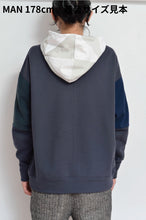 Load image into Gallery viewer, QUILT HOODIE/L GRY_02_B