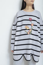 画像をギャラリービューアに読み込む, RIPPLE WAVE HEM KNIT P/O w/NECK PARTS(BORDER)_B