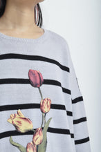 画像をギャラリービューアに読み込む, RIPPLE WAVE HEM KNIT P/O w/NECK PARTS(BORDER)_B