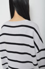 画像をギャラリービューアに読み込む, RIPPLE WAVE HEM KNIT P/O w/NECK PARTS(BORDER)_B