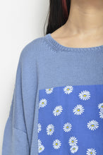 画像をギャラリービューアに読み込む, RIPPLE WAVE HEM KNIT P/O w/NECK PARTS(BLUE)