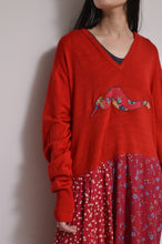 Load image into Gallery viewer, nyoroli KNIT*FLORAL OP_00/RED