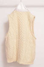 Load image into Gallery viewer, KNIT VEST C/D_WHITE