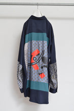 Load image into Gallery viewer, SILKY TWILL SHIRTS (PRINT) NAVY/02