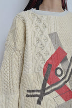 Load image into Gallery viewer, SWITCHING KNIT P/O(PRINT) 01/OFF WHITE_X