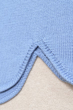 画像をギャラリービューアに読み込む, RIPPLE WAVE HEM KNIT P/O w/NECK PARTS(BLUE)