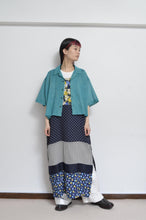 Load image into Gallery viewer, OPEN COLLAR SH_SHORT_VOILE (00/GRN*PARASOL)