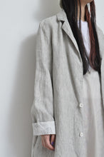 Load image into Gallery viewer, LINEN LONG COAT / 02_WHT